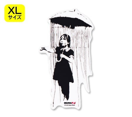 バンクシー ステッカー シール パソコン ウォールステッカー おしゃれ かっこいい スーツケース インテリア 車 Umbrella Girl サイズXL_画像1