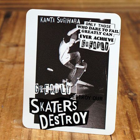 ステッカー スケートボード 車 アメリカン スノーボード おしゃれ バイク ヘルメット かっこいい フレイク FLAKE Skaters Destroy_画像1