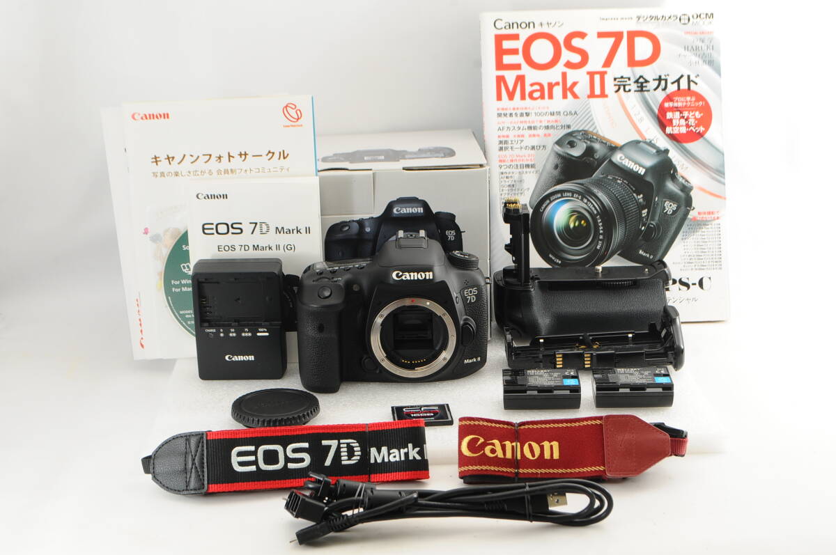 ★極美品★ Canon キヤノン EOS 7D MarkⅡマーク2 箱付き バッテリーグリップ付きの画像1