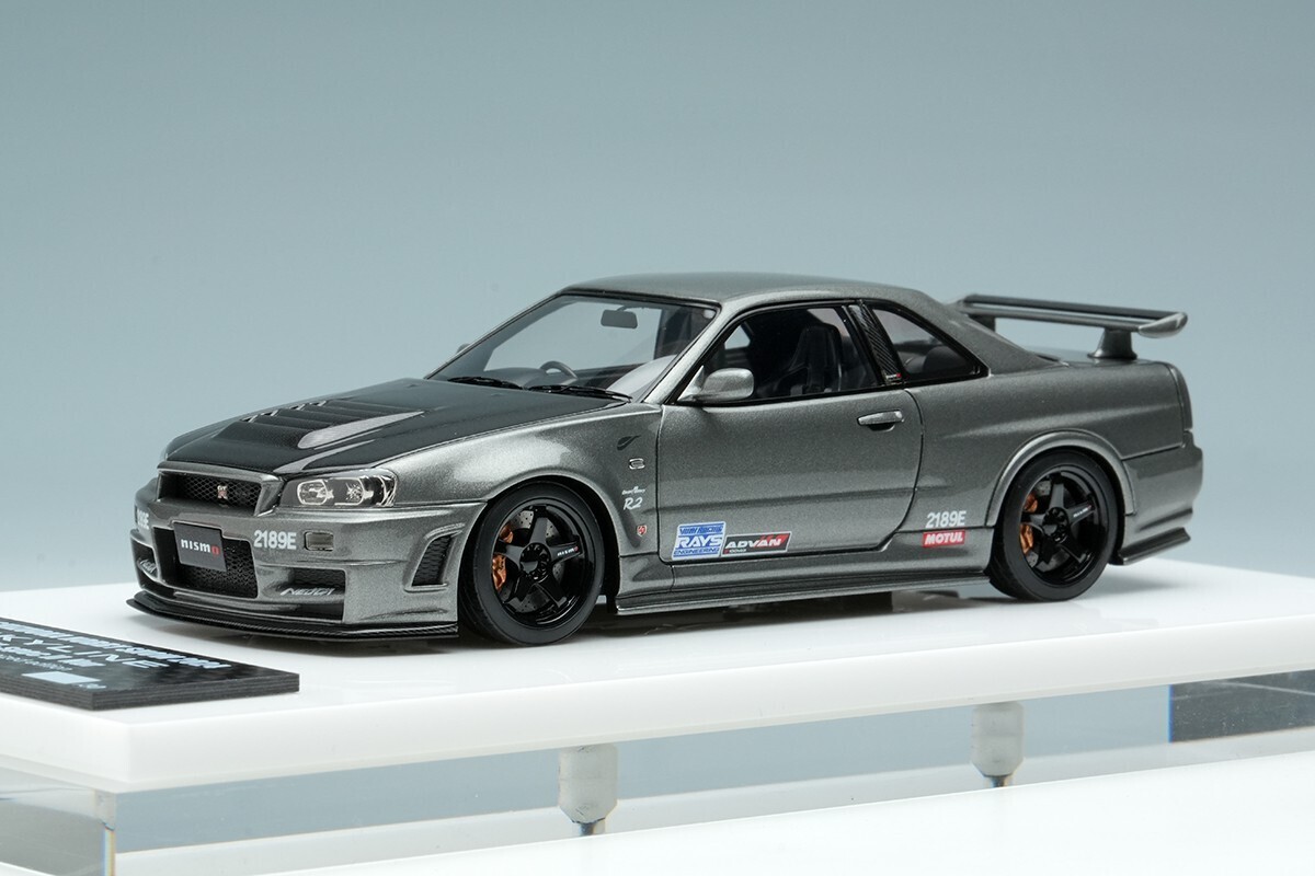 メイクアップ MAKE UP NISSAN SKYLINE GT-R (BNR34) NISMO Customized edition Dark Metal Gray 静岡ホビーショー 2024 限定30台_画像1