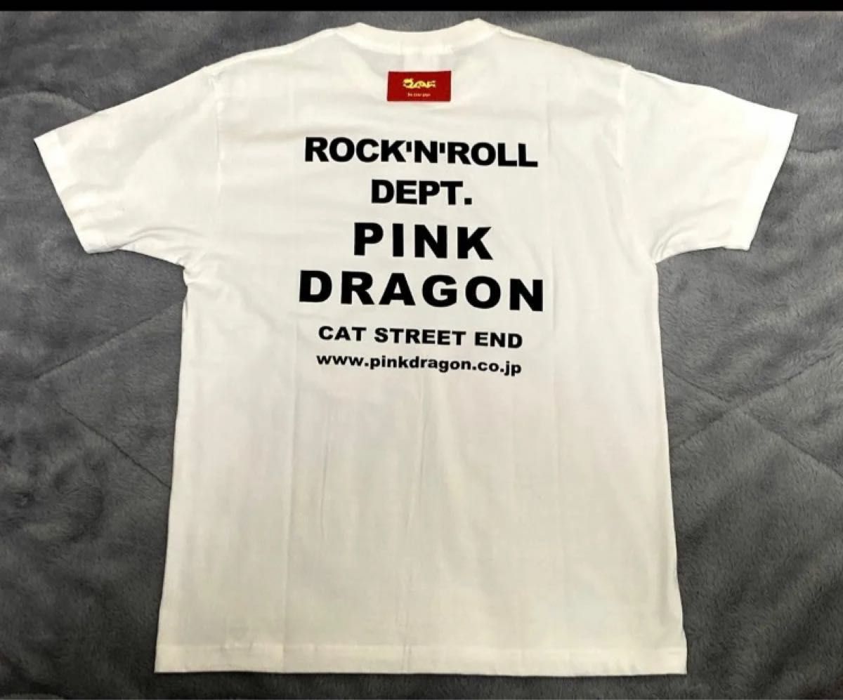 クリームソーダ 立ち猫 Lサイズ Tシャツ ピンクドラゴン クリームソーダ 立ち猫 Lサイズ Tシャツ ピンクドラゴン