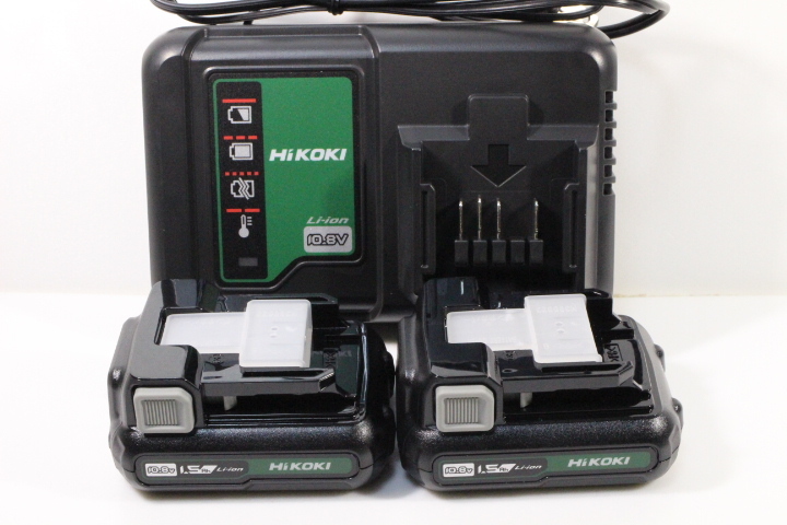 新品 送料込 HiKOKI ハイコーキ リチウムイオン電池 10.8V BSL1215 2個 充電器 UC12SL_画像1