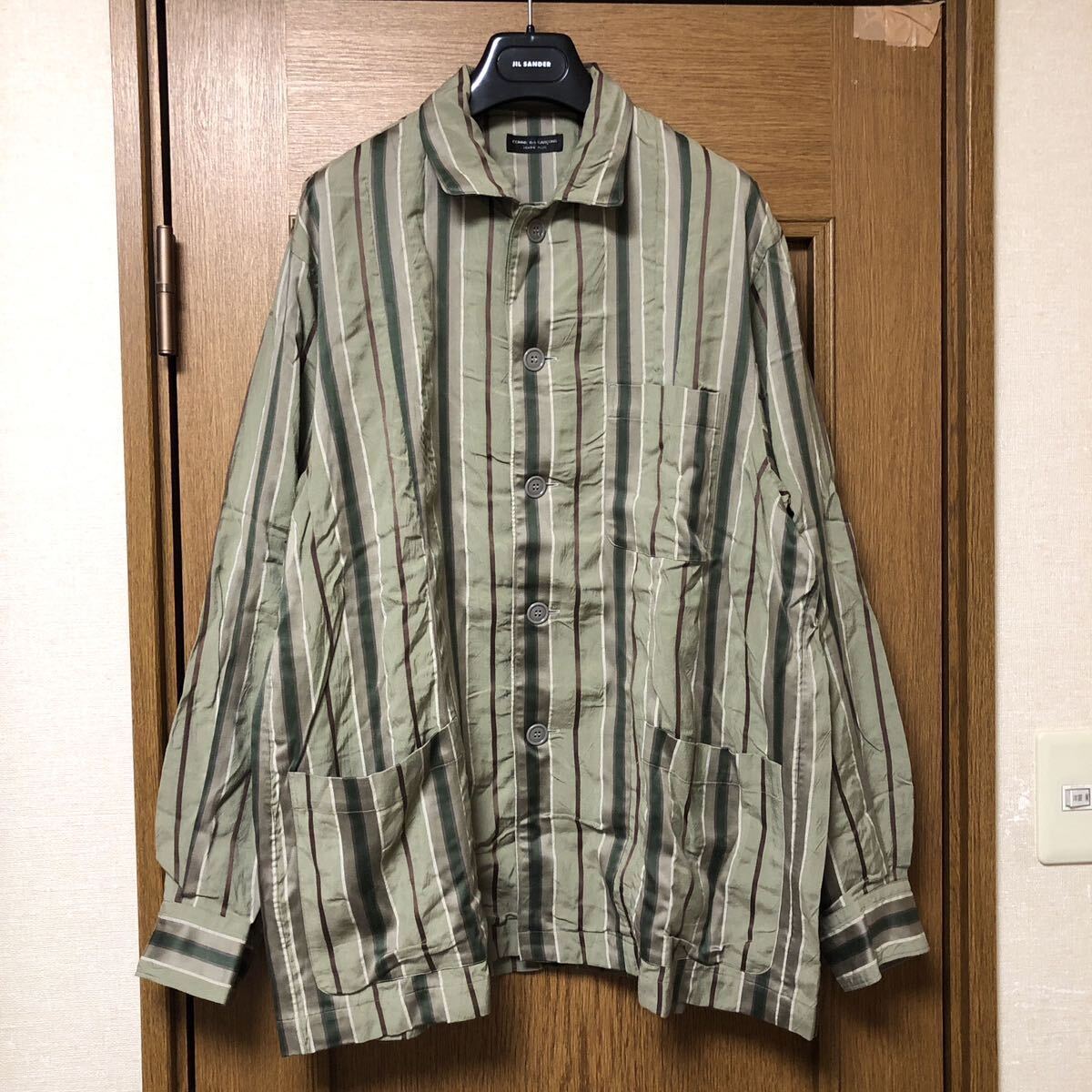 1995AW COMME des GARCONS HOMME PLUS コムデギャルソンオムプリュス 95AW レーヨン カバーオール シャツ ジャケット セットアップ 90sの画像2