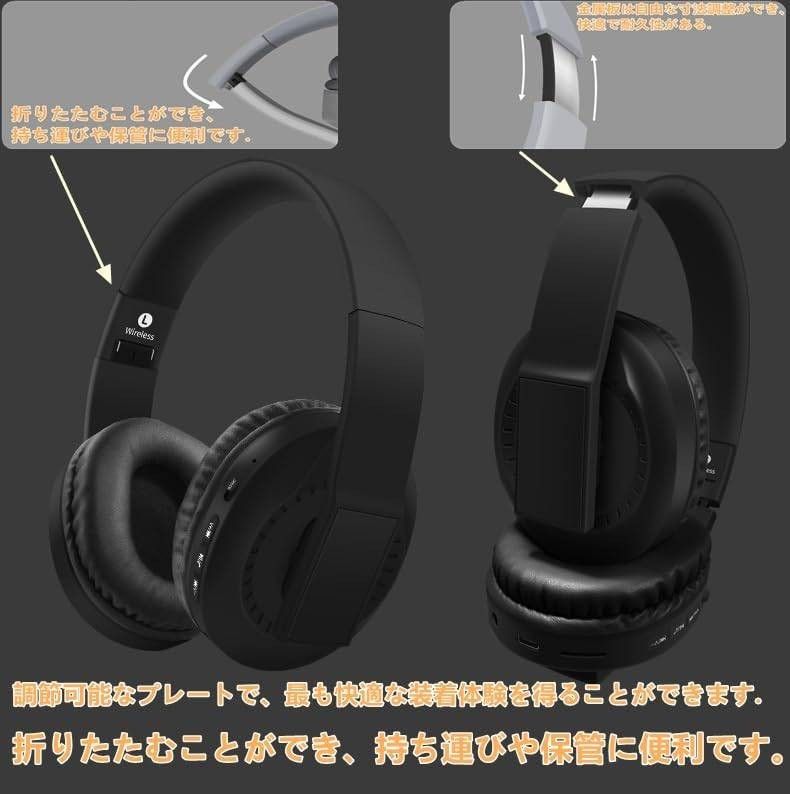 ヘッドホン bluetooth ヘッドホン ワイヤレスヘッドホン 2024最新 ヘッドホン有線無線