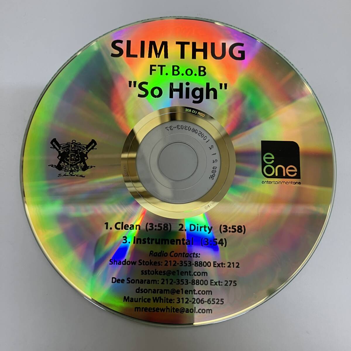 .k rear box HIPHOP,R&B SLIM THUG - SO HIGH INST, single CD secondhand goods 