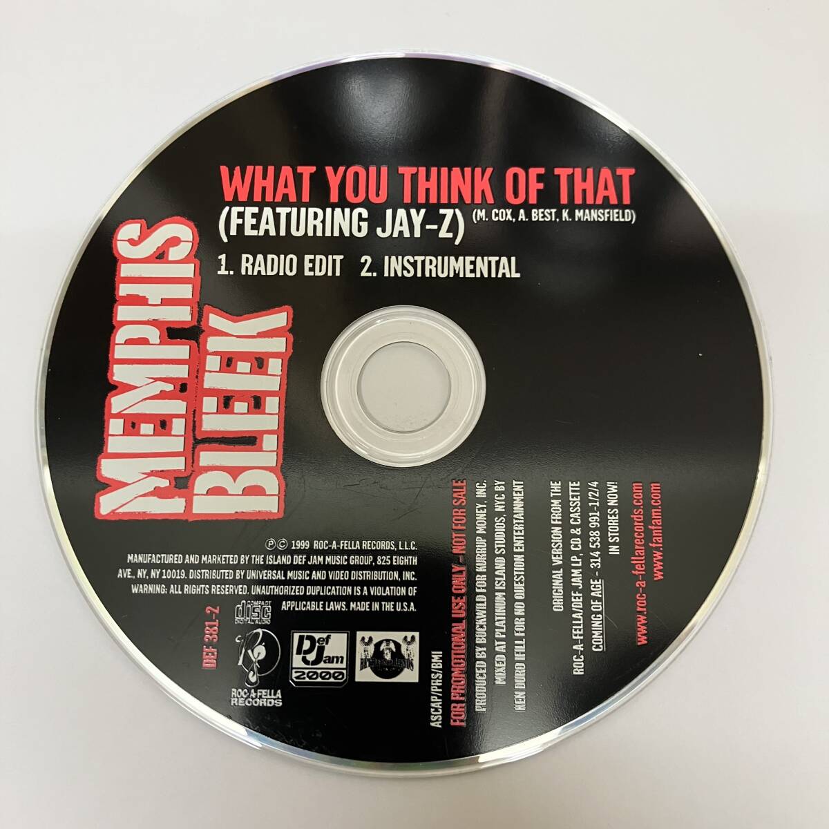 裸3636 HIPHOP,R&B MEMPHIS BLEEK - WHAT YOU THINK OF THAT INST,シングル CD 中古品_画像1