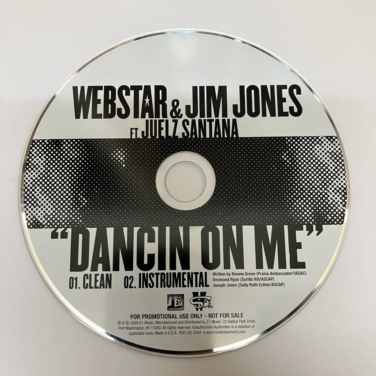裸3636 HIPHOP,R&B WEBSTAR & JIM JONES - DANCIN ON ME INST,シングル,PROMO盤 CD 中古品_画像1