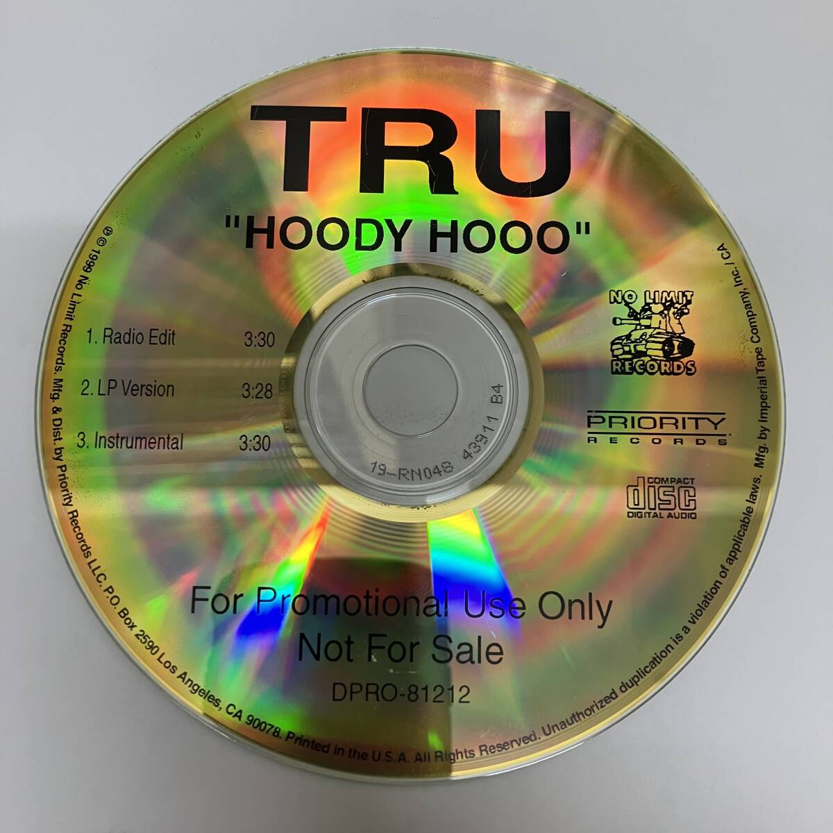 裸37 HIPHOP,R&B TRU - HOODY HOOO INST,シングル,PROMO盤 CD 中古品_画像1