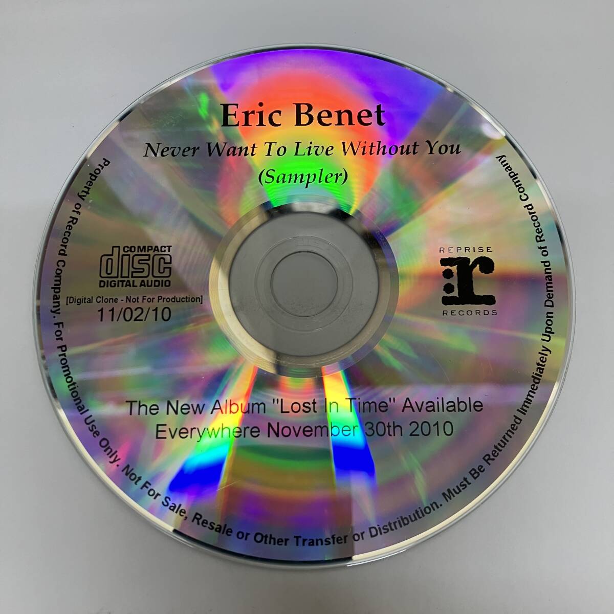 裸39 HIPHOP,R&B ERIC BENET - NEVER WANT TO LIVE WITHOUT YOU (SAMPLER) シングル CD 中古品_画像1