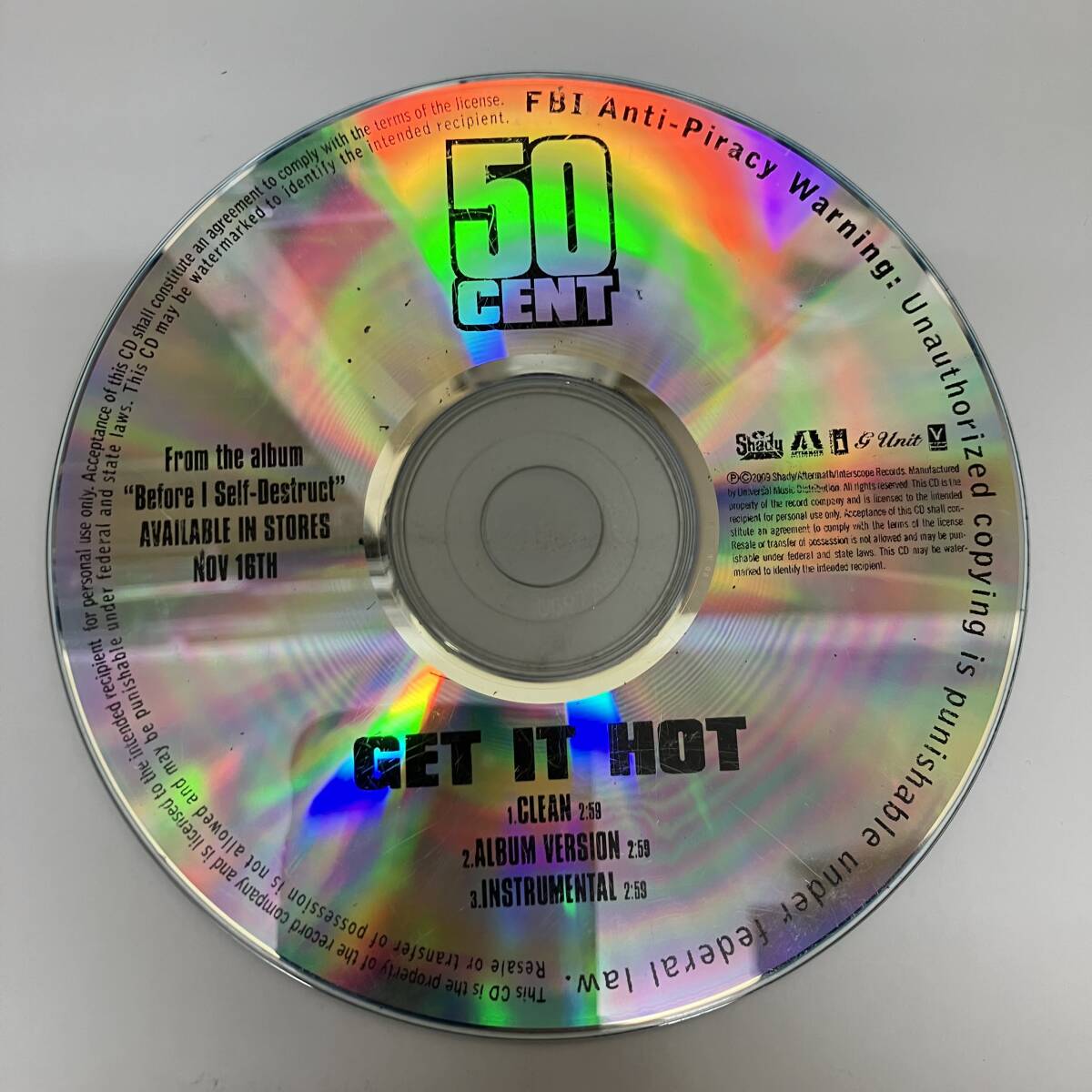 裸40 HIPHOP,R&B 50 CENT - GET IT HOT INST,シングル CD 中古品_画像1