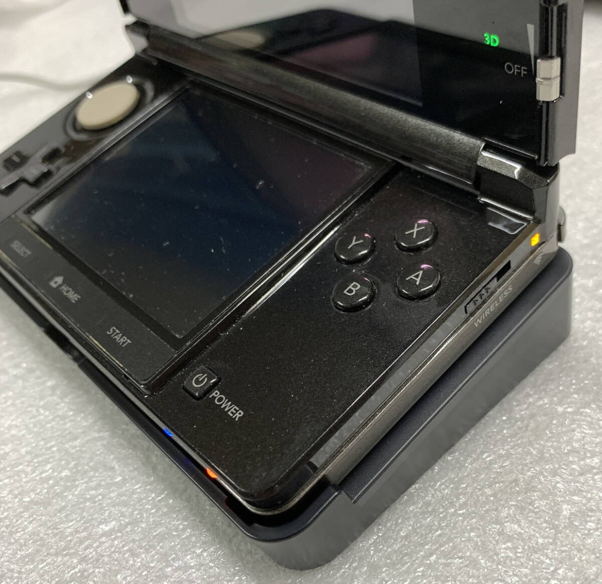 ◇ Nintendo 3DS コスモブラック [ CTR-001 ] 【通電確認のみ】 【ボタン難あり】 携帯ゲーム機 / ジャンク(S240516_3)_画像8