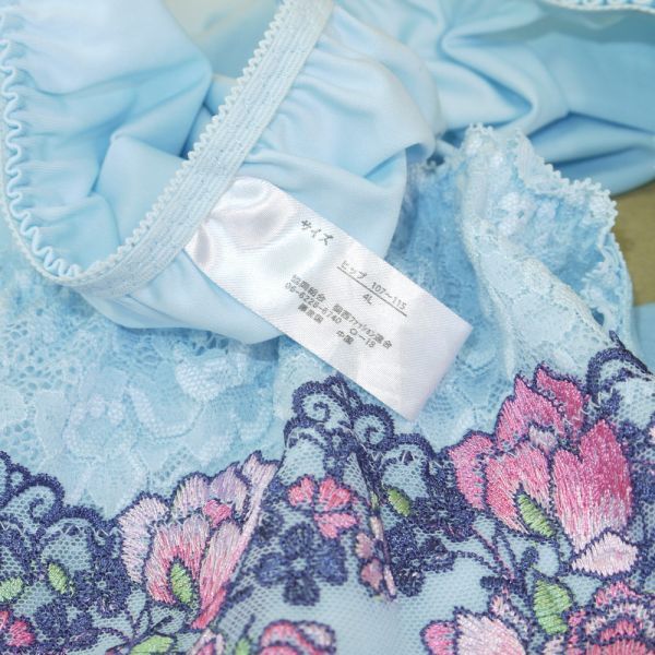  rank ABΣCFO-E8-14-P* Kansai fashion *4L size * Kiyoshi . light blue & colorful . rose embroidery super mega man have on possible kos. shorts / sale 