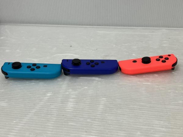 HS136-240414-044【ジャンク】ニンテンドースイッチ joy-con 3点セット ネオンブルー ネオンレッド ネオンパープル Nintendo switchの画像9