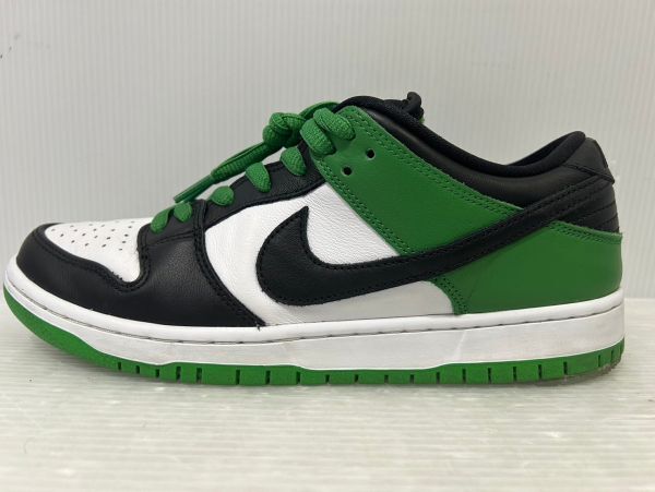 HM073-240511-149【USED】NIKE SB DUNK LOW PRO Black and Classic Green 27.0 BQ6817-302 ナイキ ダンク ロー プロ グリーン スニーカー　_画像6