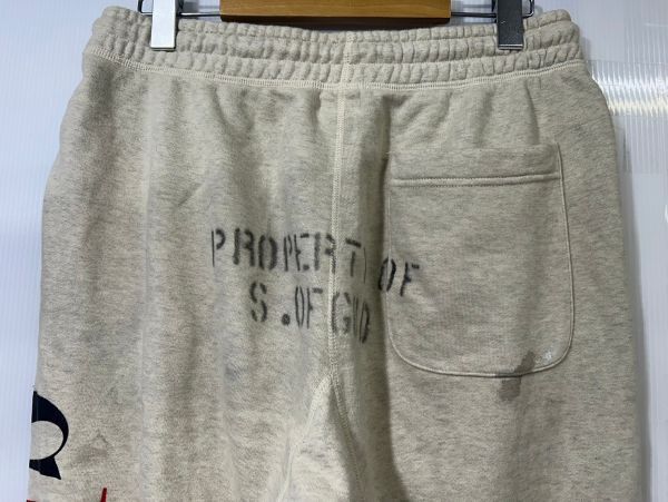 HM072-240511-135【USED】22SS Vlone × Saint Michael Sweat Pants ヴィローン セントマイケル ロゴプリント スウェットパンツ S グレー_画像6