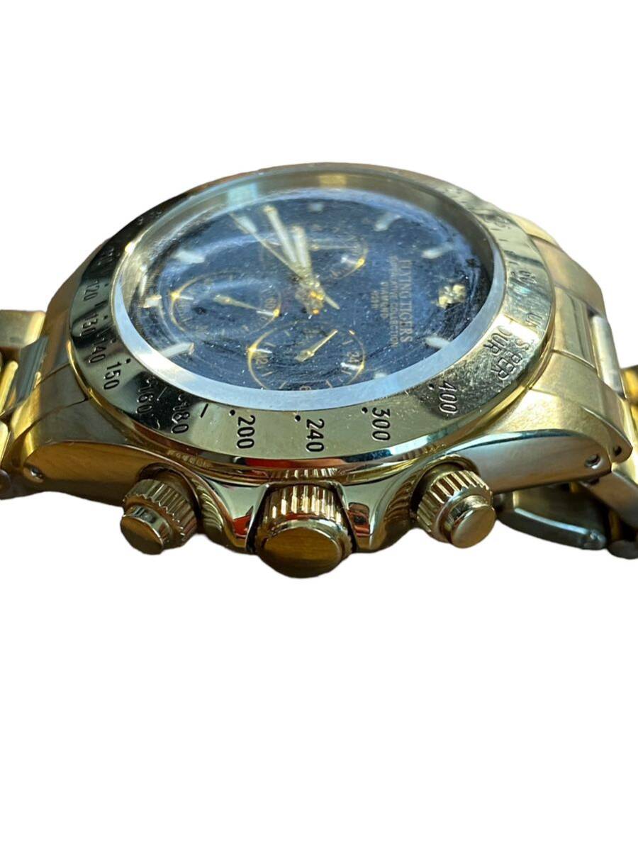 21736 FLYING TIGERS フライングタイガー クロノグラフ クオーツ 腕時計 アンティーク ヴィンテージ 箱 取説 ジャンクの画像2