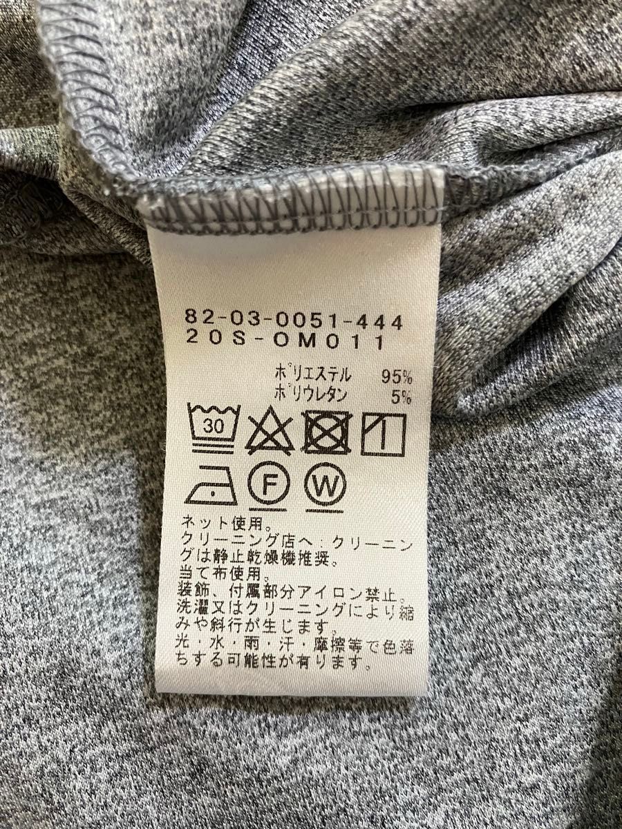 【美品】ビームス ゴルフ モックネックシャツ 半袖 グレー系 メンズ Mサイズ 値下不可