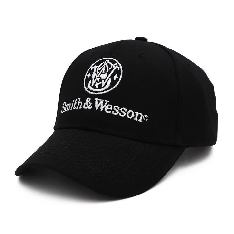 Smith & Wesson スミス＆ウェッソン 刺繍 キャップ 帽子 黒