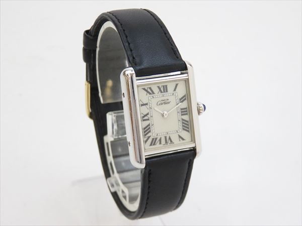 ◆◇Cartier カルティエ マストタンク(M) レディース クォーツ SV925 2416 電池交換済 稼働品 保管ケース付◇◆_画像2