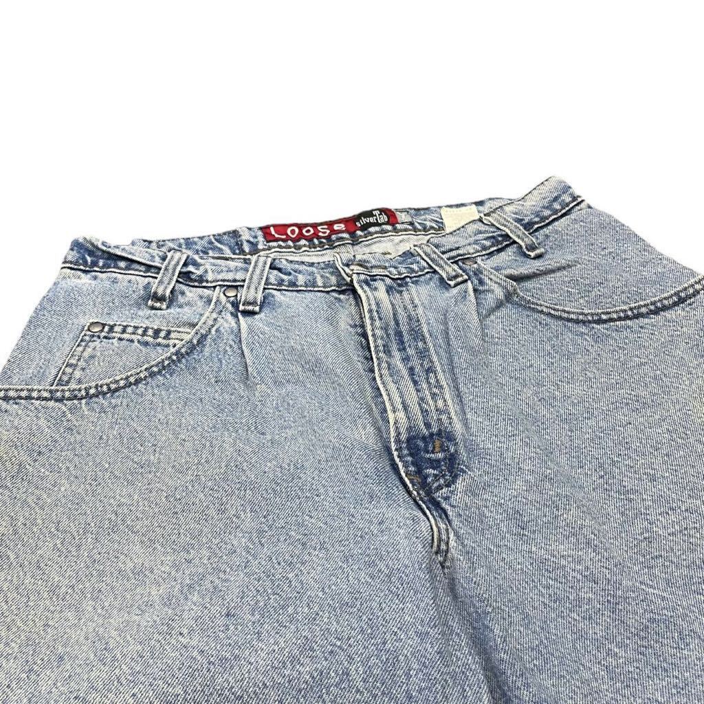 90s USA製 Levi’s silverTab ショート デニム パンツ 33 Loose ショーツ ハーフパンツ Levis リーバイス シルバータブ ジーンズ_画像3