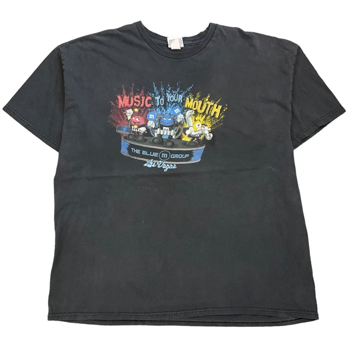 00s m&m’s 半袖 Tシャツ ブラック 2XL Music To Your Mouth Las Vegas ラスベガス 企業 キャラクター ラスベガス エムアンドエム m&ms _画像1