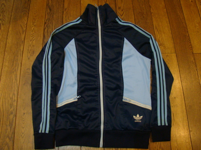 70s ventex WTA France made adidas jersey navy blue ATP USA jersey full Zip Parker Adidas Vintage 