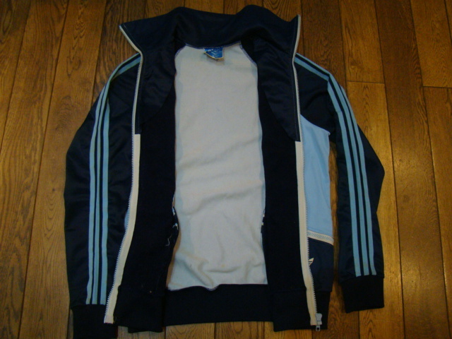 70s ventex WTA France made adidas jersey navy blue ATP USA jersey full Zip Parker Adidas Vintage 