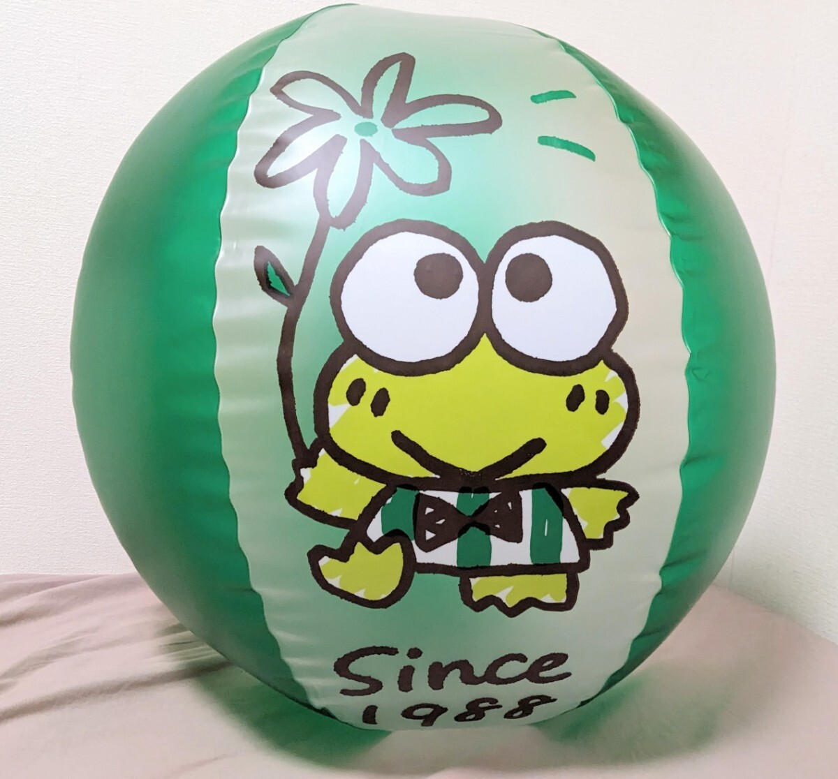 けろけろけろっぴ ビーチボール 80cm 巨大 サンリオ 空ビ 空気ビニール風船 Inflatable Frog Sanrio Beach Ball Pool Toy Rare Vintage_画像1