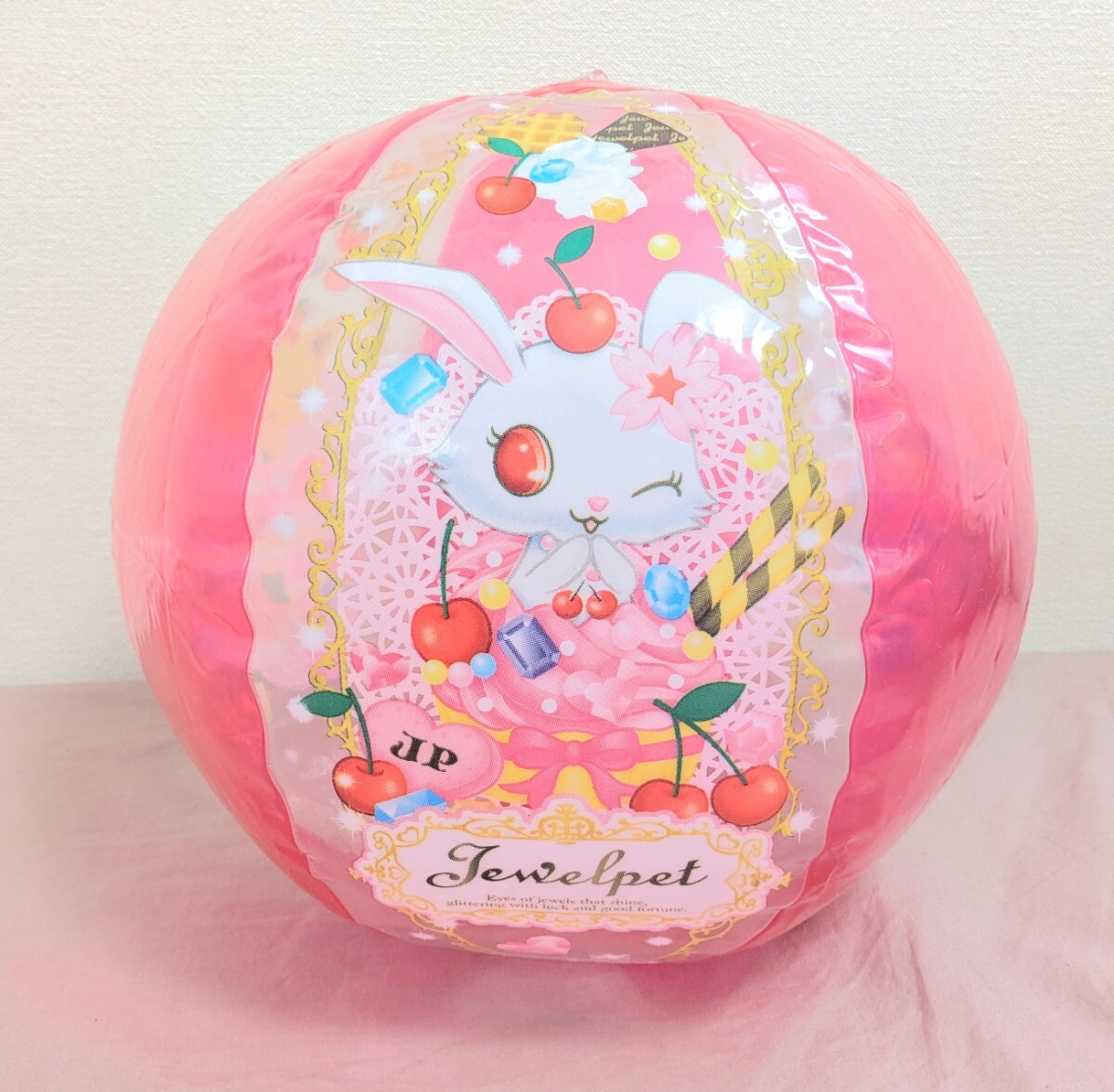 ジュエルペット ビーチボール 40cm サンリオ 空ビ 空気ビニール風船 Inflatable Jewel Pets Sanrio Beach Ball Pool Toy Rare_画像1