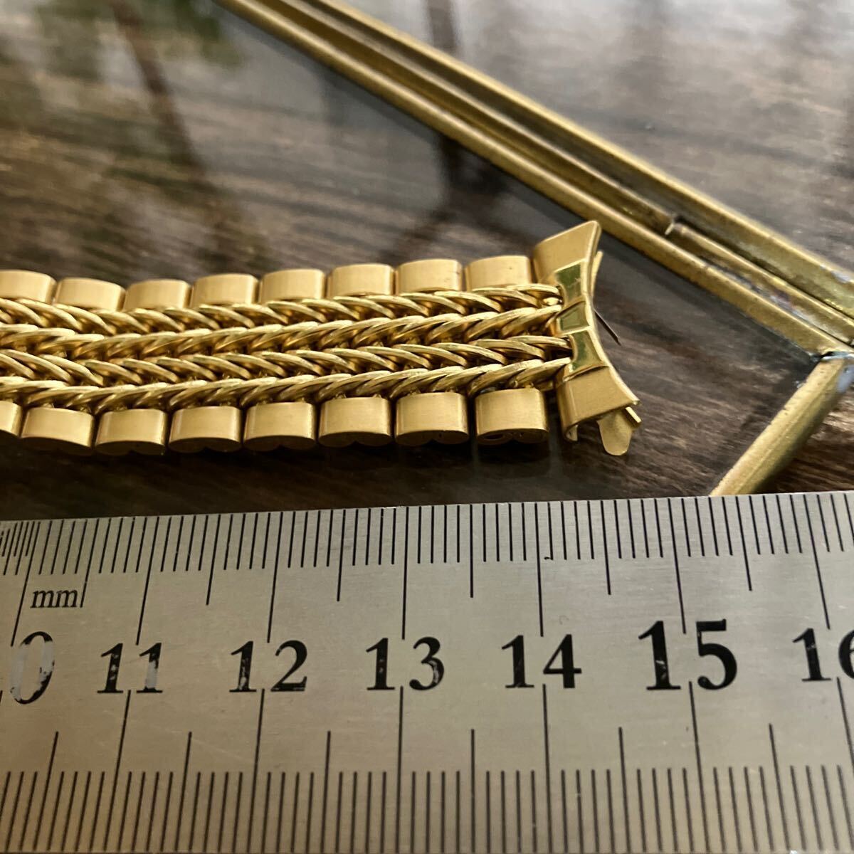 19mm золотой цвет смычок труба тросик breath часы частота часы ремень Vintage б/у товар 