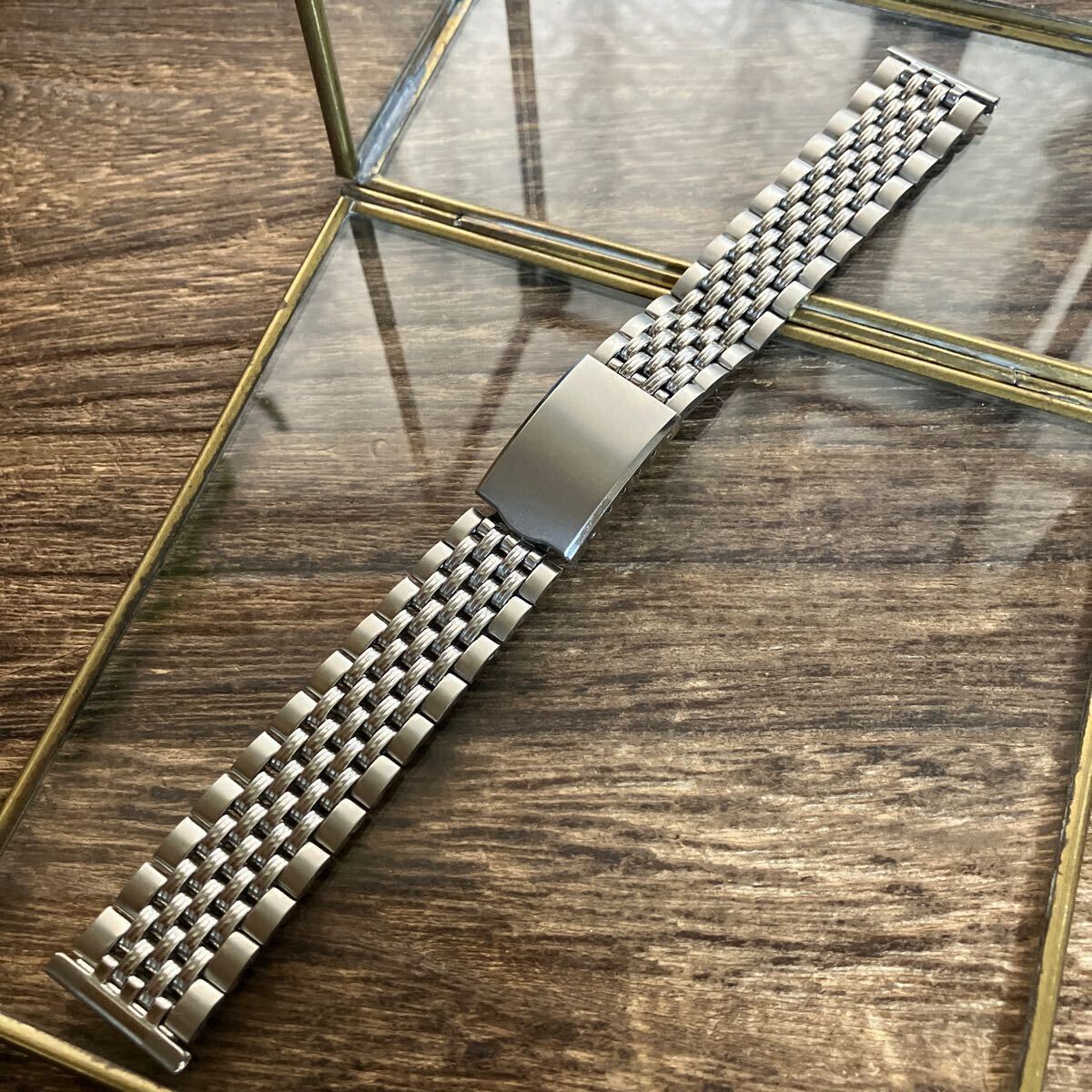 20mm серебряный цвет часы частота часы ремень Vintage металл частота длинный размер длина б/у товар 