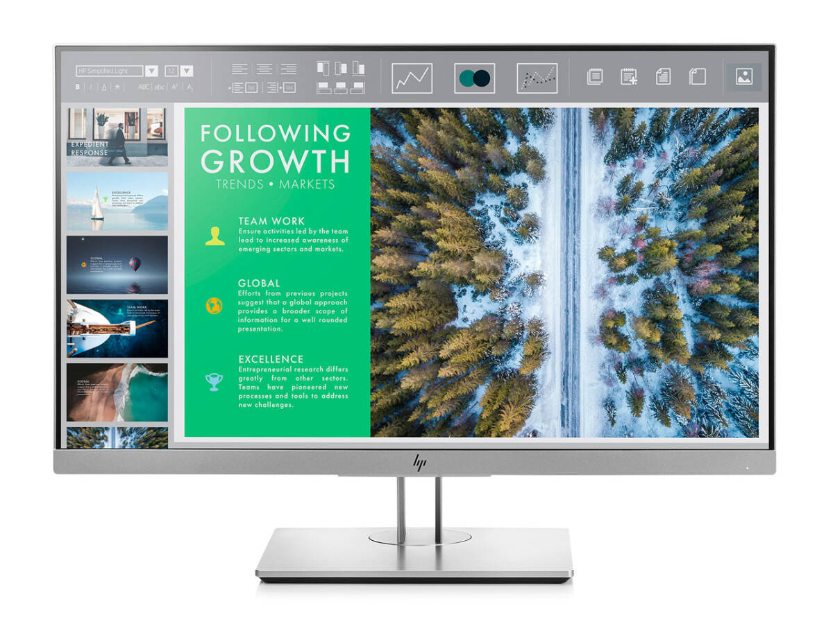 T3978 HP EliteDisplay E243 23.8インチ ワイド 液晶ディスプレイ フルHD/ノングレア/IPS/HDMI/DisplayPort モニター_画像1