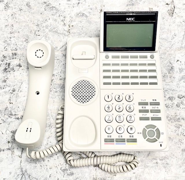 T3902 NEC DT500 Series ビジネスフォン DTK-24D-1D(WH)TEL 24ボタンデジタル多機能電話機 8台セットの画像3