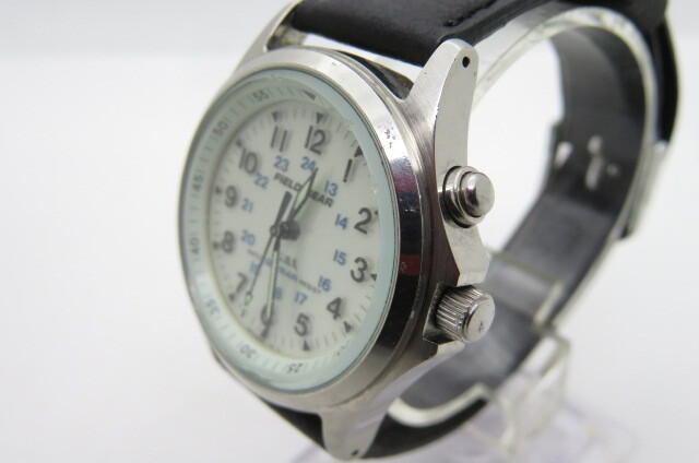 １円～【電池切れ 不動】ALBA FIELD GEAR アルバ フィールド ギア V671-6001 メンズ クオーツ腕時計 ブラックレザーベルト 4-11-42 の画像2