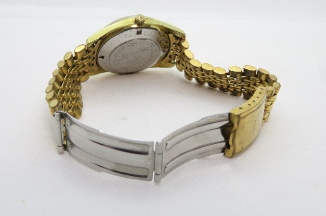 1円～【動作品】RADO ラドー Golden Horse ゴールデンホース 11674/1 自動巻　AT　メンズ腕時計　デイト　ゴールド　5-5-12_画像7