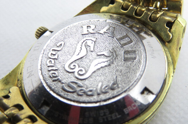 1円～【動作品】RADO ラドー Golden Horse ゴールデンホース 11674/1 自動巻　AT　メンズ腕時計　デイト　ゴールド　5-5-12_画像6