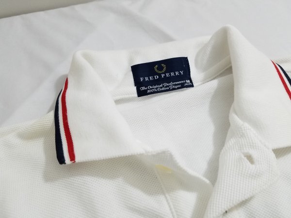  Fred Perry polo-shirt with short sleeves M size white S2