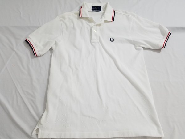  Fred Perry polo-shirt with short sleeves M size white S2