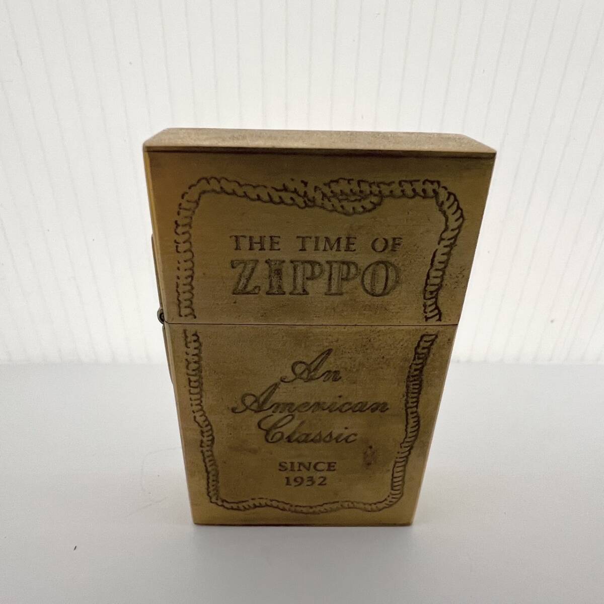 15978/ THE TIME OF ZIPPO LIGHTER ジッポー ライター ゴールド 喫煙具 ケース付きの画像2