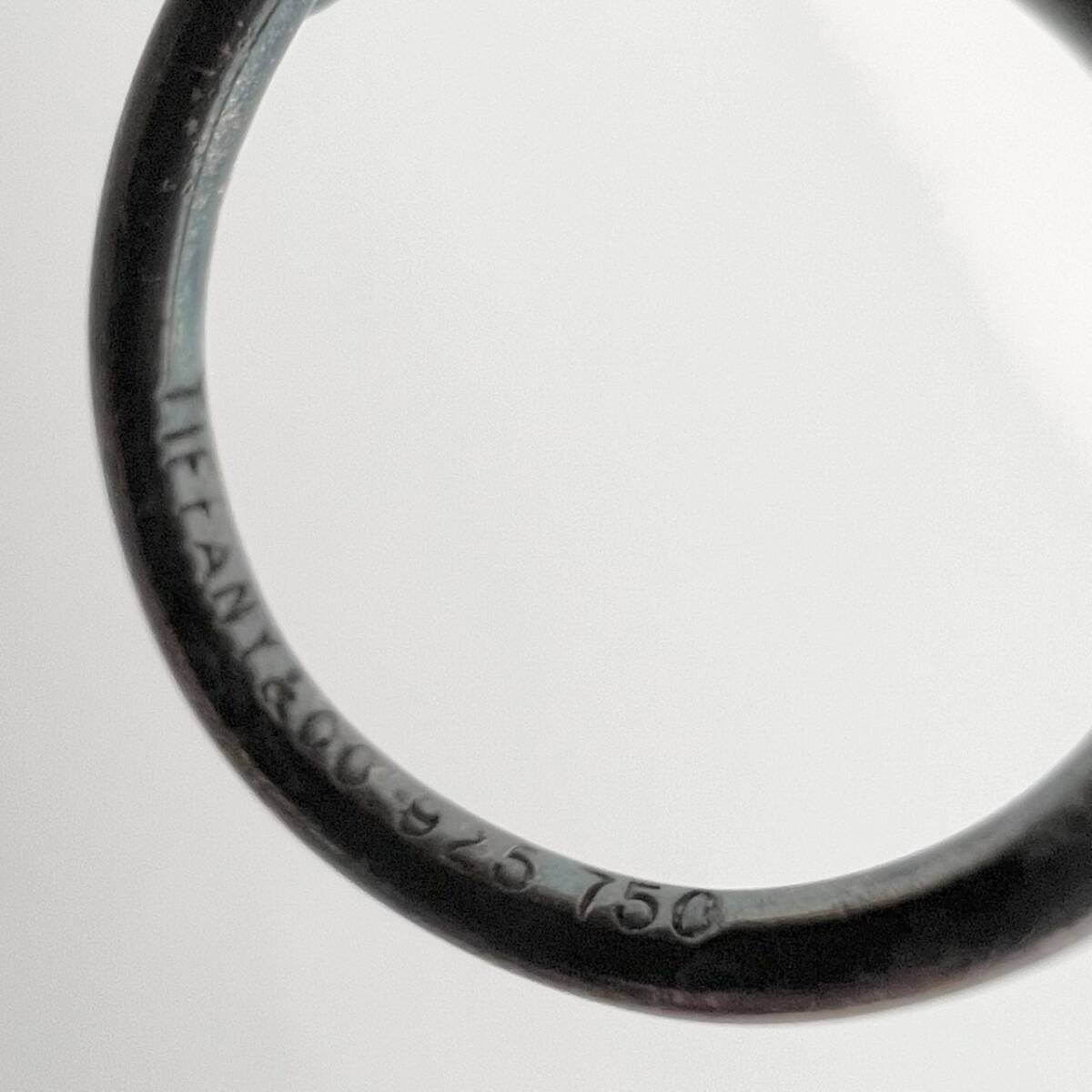 16046/ Tiffany& Co. ティファニー クロスリング 925 750指輪 シルバー アクセサリーの画像7