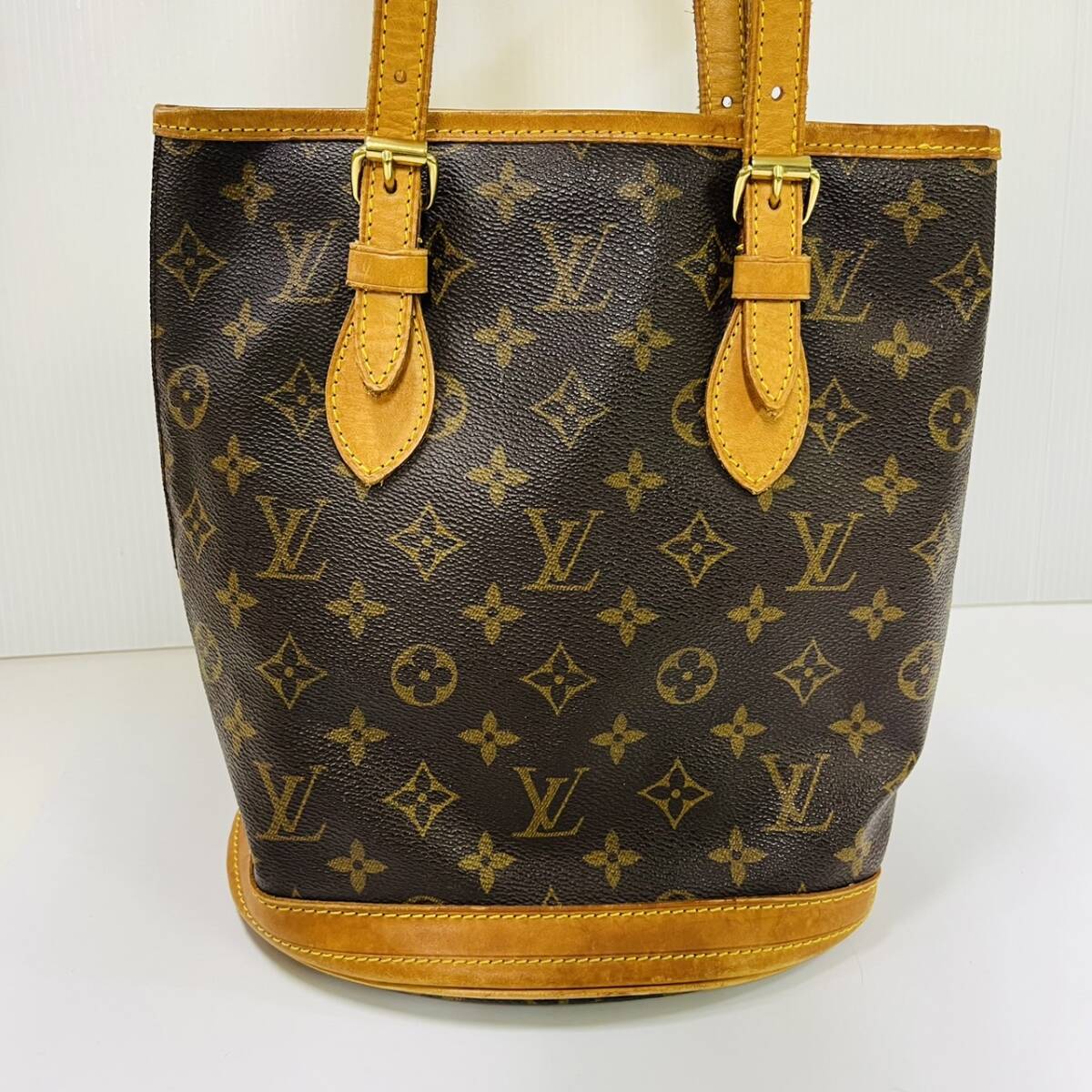 H236/ LOUIS VUITTON LV モノグラム バケット PM ショルダーバッグ ヴィトン_画像1