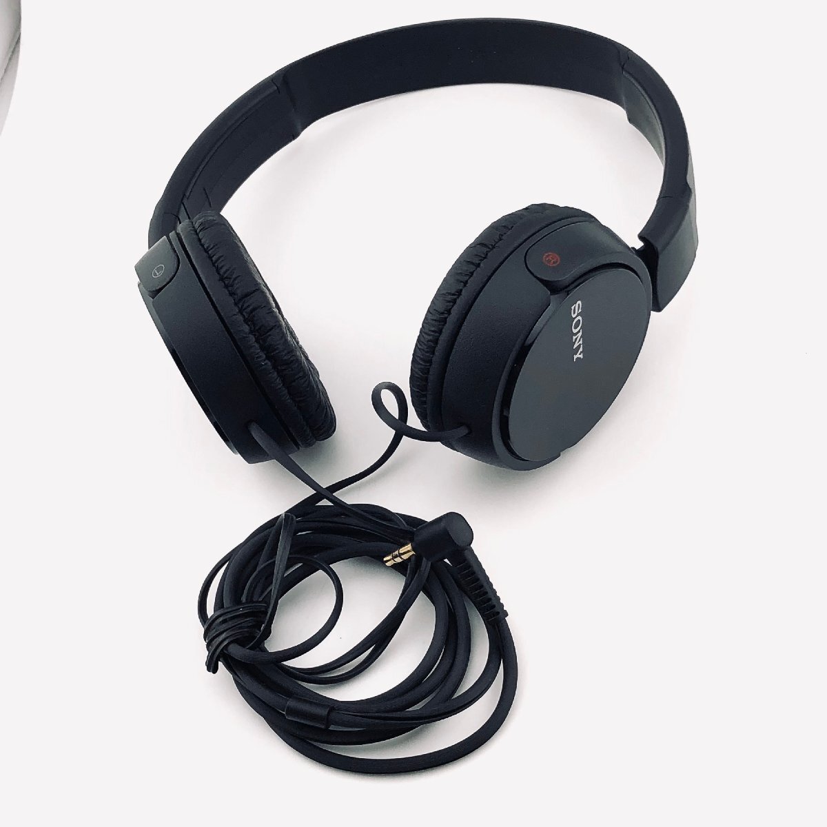 3301♭SONY ソニー MDR-ZX110 ヘッドホン 密閉ダイナミック型 有線式 φ3.5mm ミニプラグ 折りたたみ式 ブラック_画像3