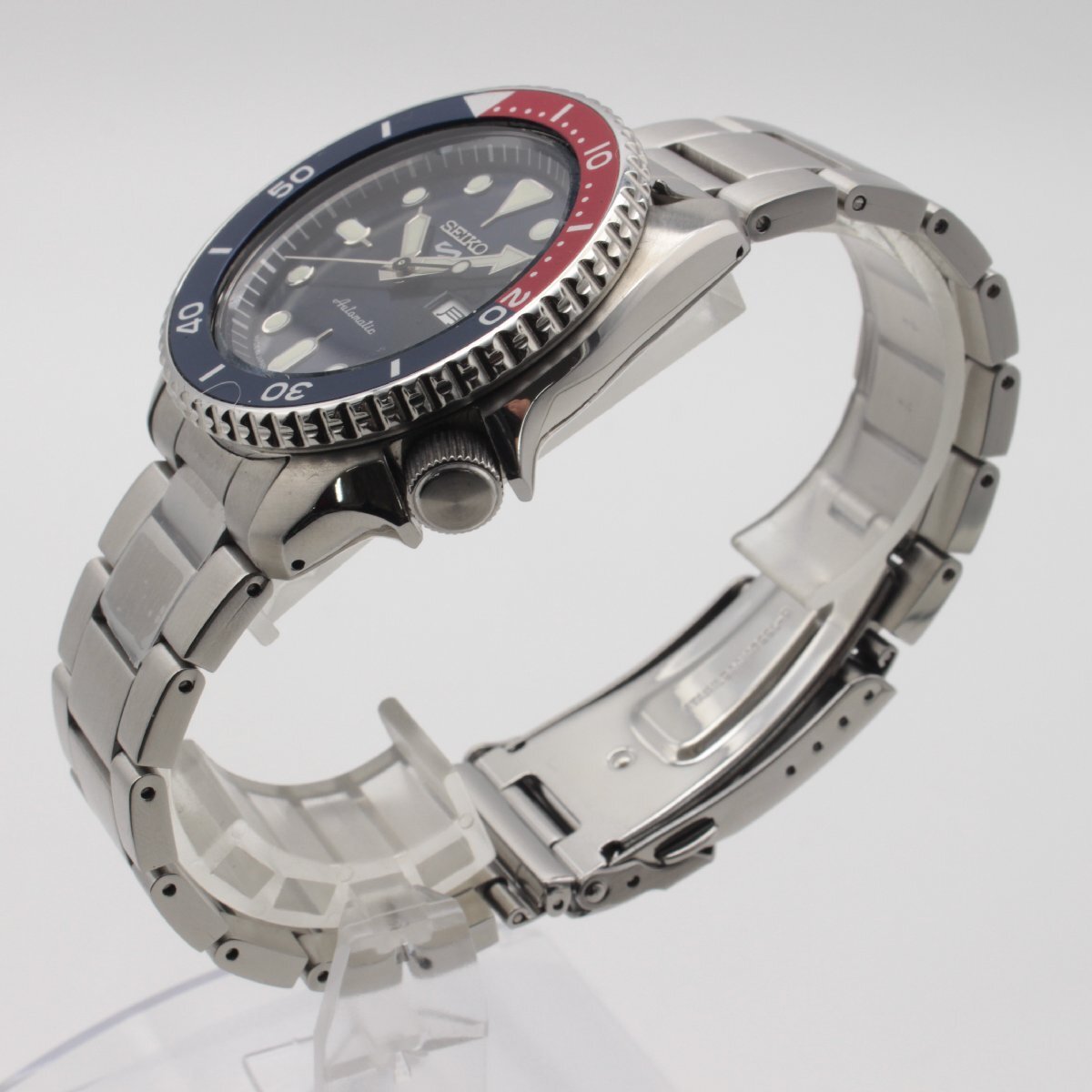 3354♭SEIKO 腕時計 5スポーツ SKX Sports Style SBSA003 10気圧防水 機械式 自動巻 手巻付 逆回転防止ベゼル スケルトン メンズ【0425】の画像3