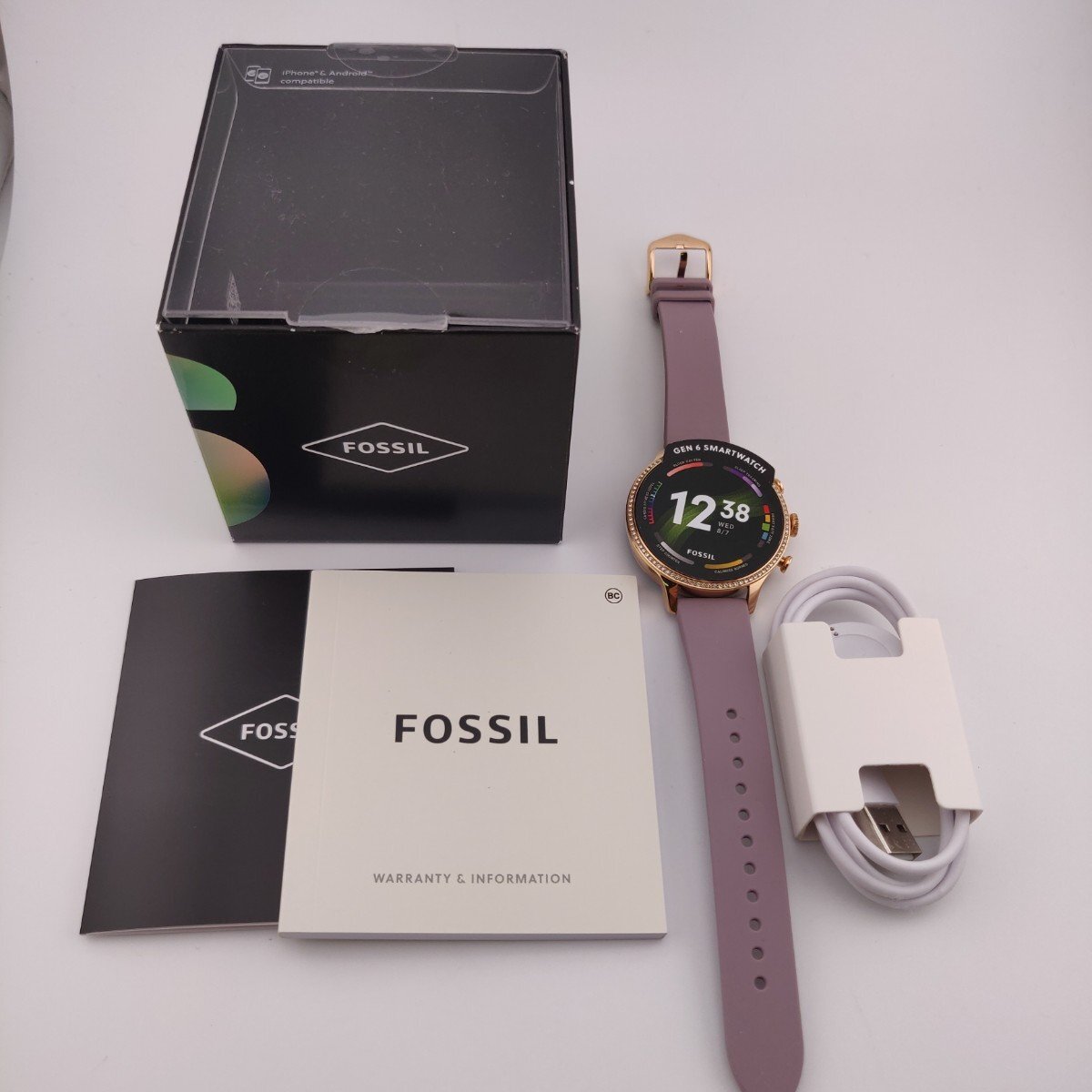 3391^ FOSSIL wristwatch generation 6 touch screen smart watch FTW6080 lady's purple [0425]