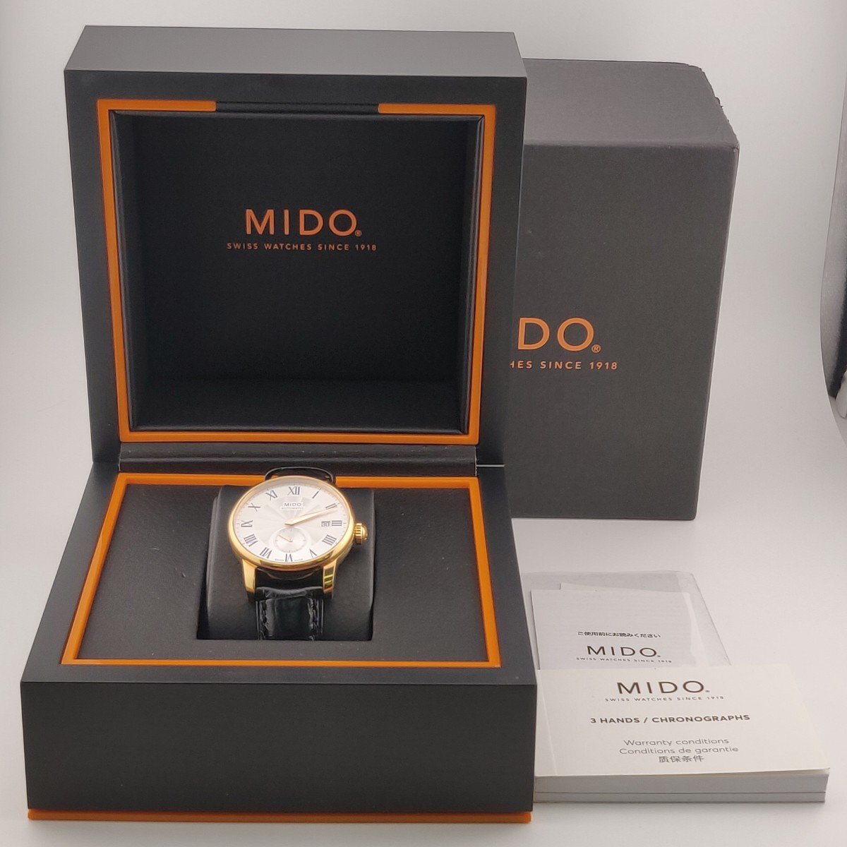 3398♭MIDO ミドー 腕時計 M86083214 BARONCELLI(バロンチェッリ) クラシック スモールセコンド 自動巻き メンズ ブラック【0425】_画像6