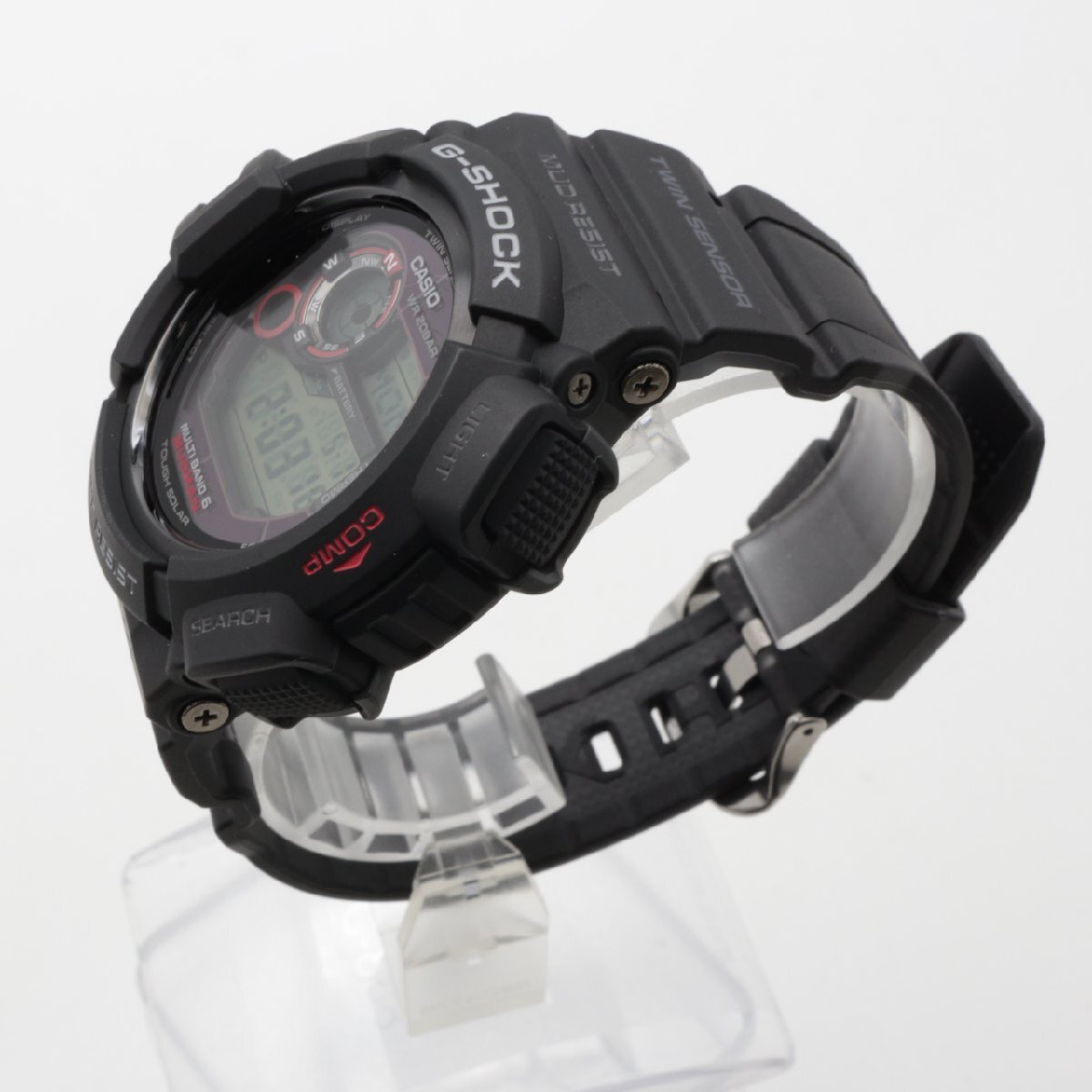 3442▲ CASIO 腕時計 G-SHOCK MUDMAN GW-9300-1JF 20気圧防水 耐衝撃性 電波 ソーラー 防塵・防泥 ワールドタイム メンズ ブラック【0425】_画像3