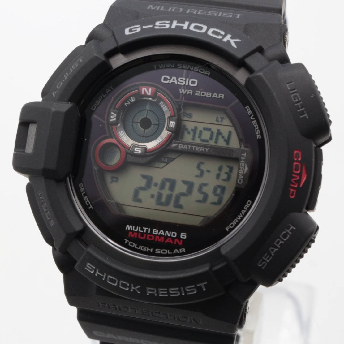 3442▲ CASIO 腕時計 G-SHOCK MUDMAN GW-9300-1JF 20気圧防水 耐衝撃性 電波 ソーラー 防塵・防泥 ワールドタイム メンズ ブラック【0425】_参考価格：38,500円