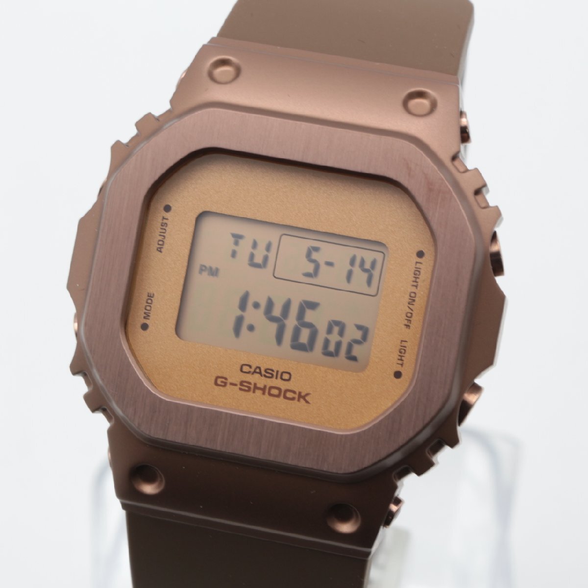 3488▲ CASIO 腕時計 G-SHOCK GM-S5600BR-5JF 20気圧防水 耐衝撃性 暗所で見やすい シンプル メタル質感 ブロンズカラー【0430】_参考価格：25,300円