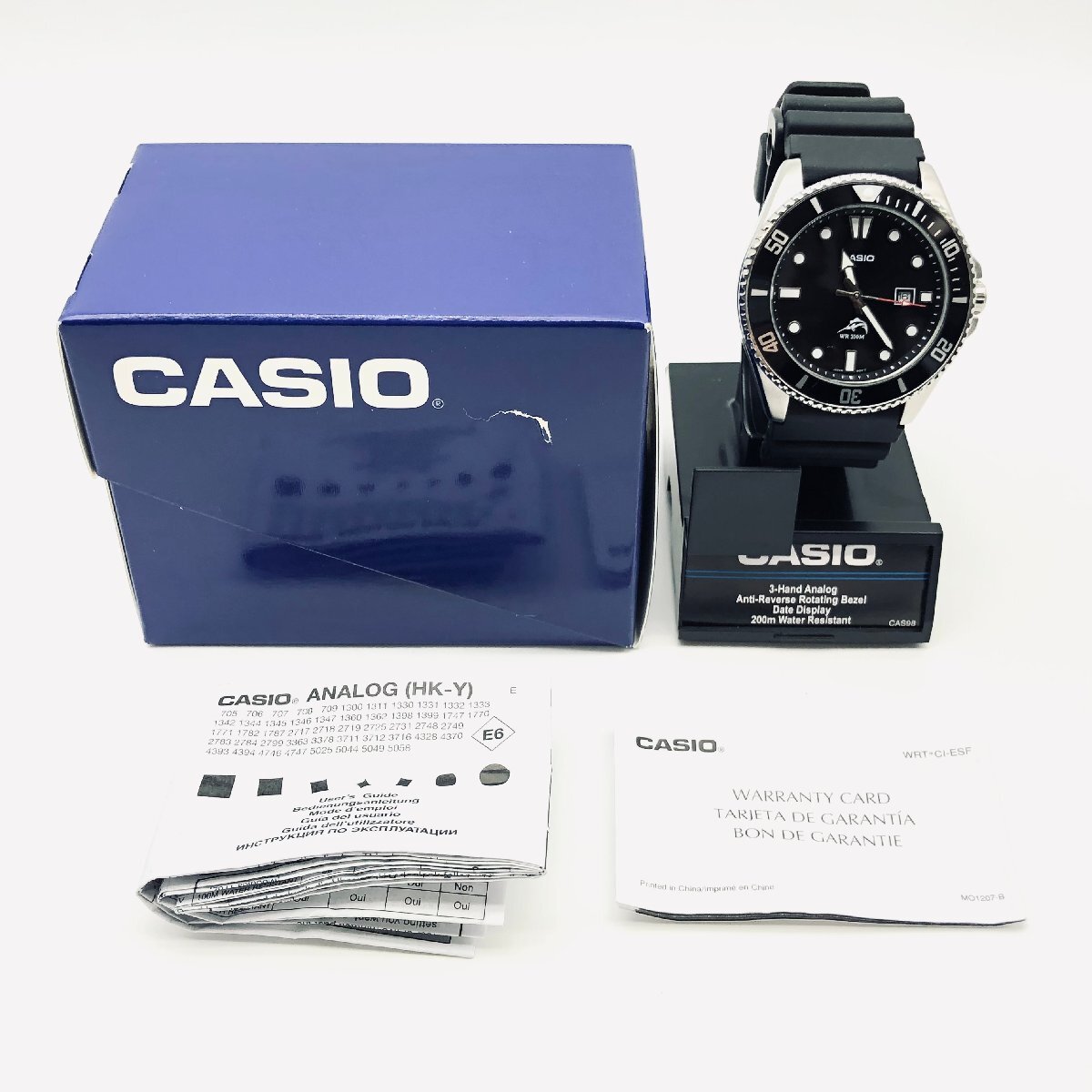 3498♭CASIO カシオ 腕時計 MDV-106-1AVCF ダイバーウォッチ 200M防水 海外モデル メンズ ブラック【0425】_画像6