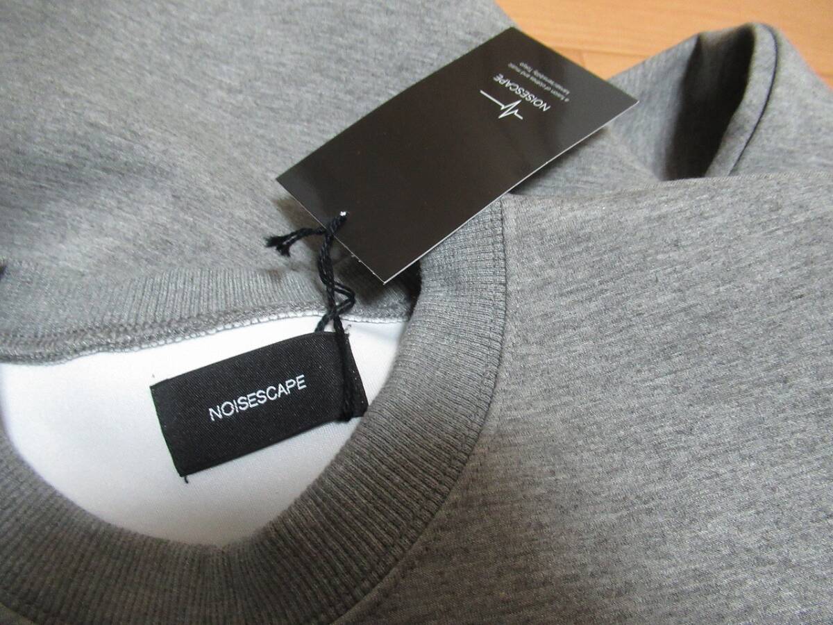 ★715 ノイズスケープ 新品グレーの裾ジッパーのプルオーバーL NOISESCAPEの画像5